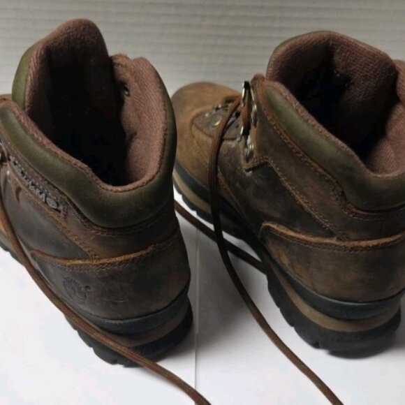 Timberland Women’s Leather Hiking Boots Brown Size 7 - Picture 2 of 9
